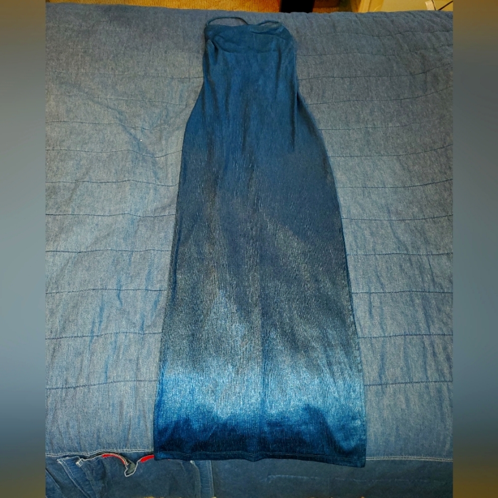 Elegant Blue Maxi Dress